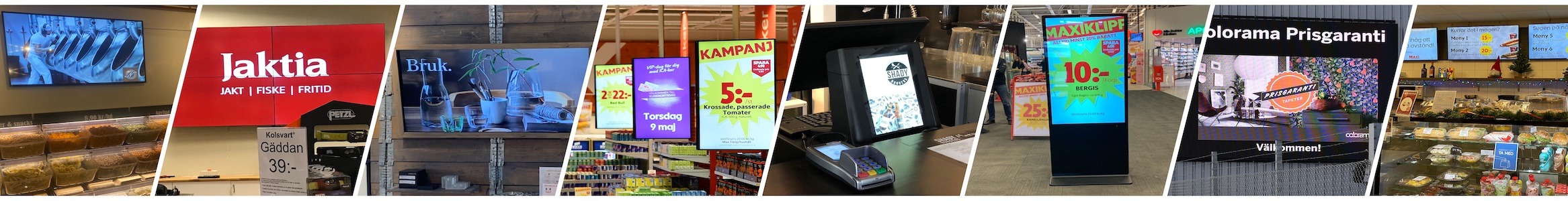 Digital skyltning för handel och visuell butikskommunikation